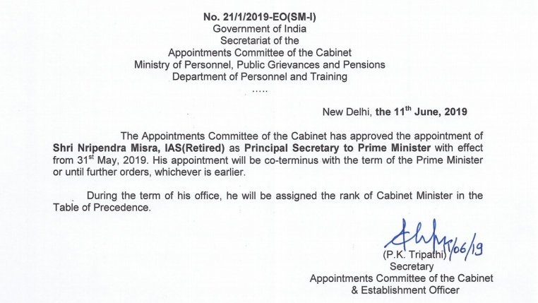 New Face Pk Misra Joins Nripendra Misra Pumping Up Administration