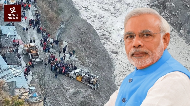 newsbharati_modi uttarakhand glacier 