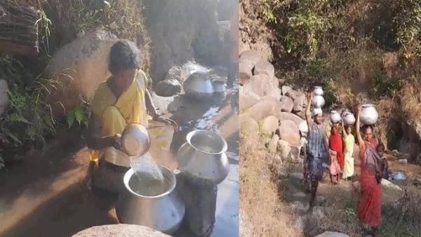 Locals in Chhattisgarh's village forced to consume drain water due to no wells, handpumps