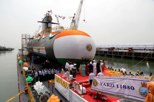 INS Vagsheer, the last of six indigenously made Scorpene class submarines, launched!