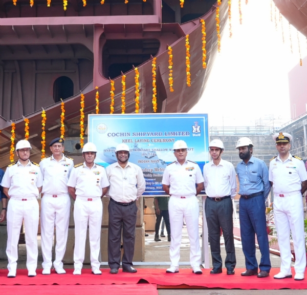 Cochin Shipyard commences construction of two Anti-submarine warfare crafts for Indian Navy