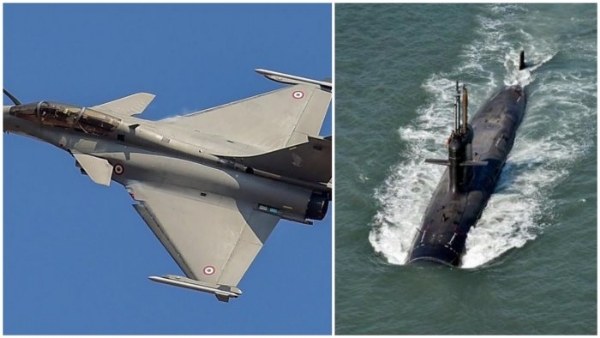 india rafale scorpene submarines