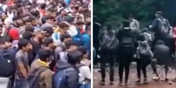 #Watch: Railway administration acts on Dudhsagar overcrowding incident; Trekkers made to do sit-ups