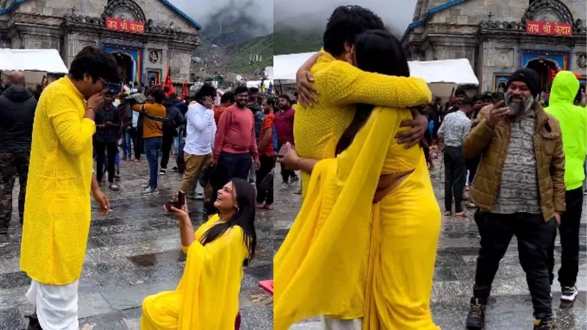 kedarnath couple proposal video