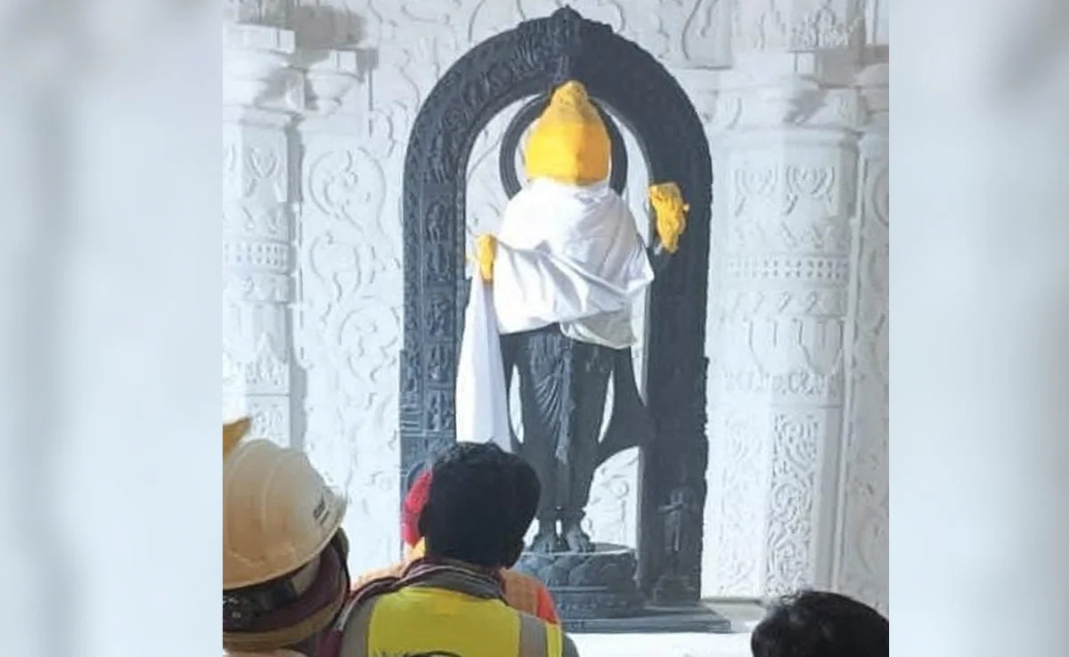 First images of Ram Lalla idol inside Ram Mandir's garbha griha